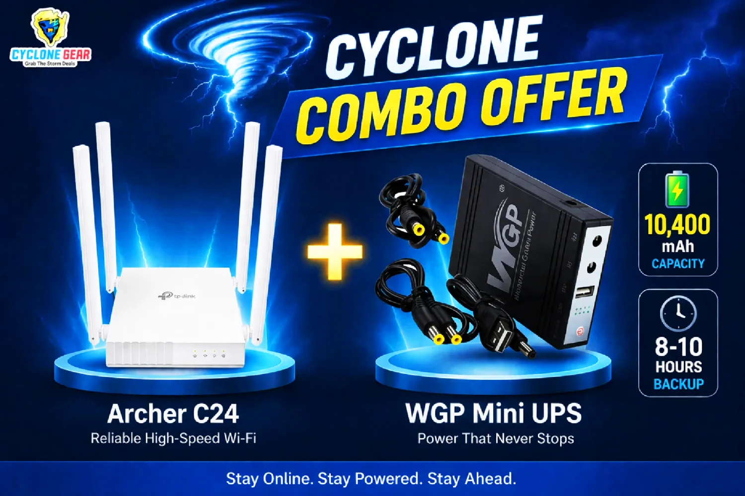 Archer C24 + WGP Mini UPS Combo