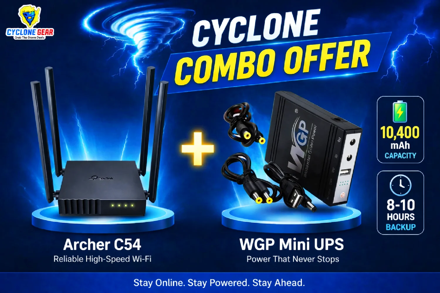 Archer C54 + WGP Mini UPS Combo